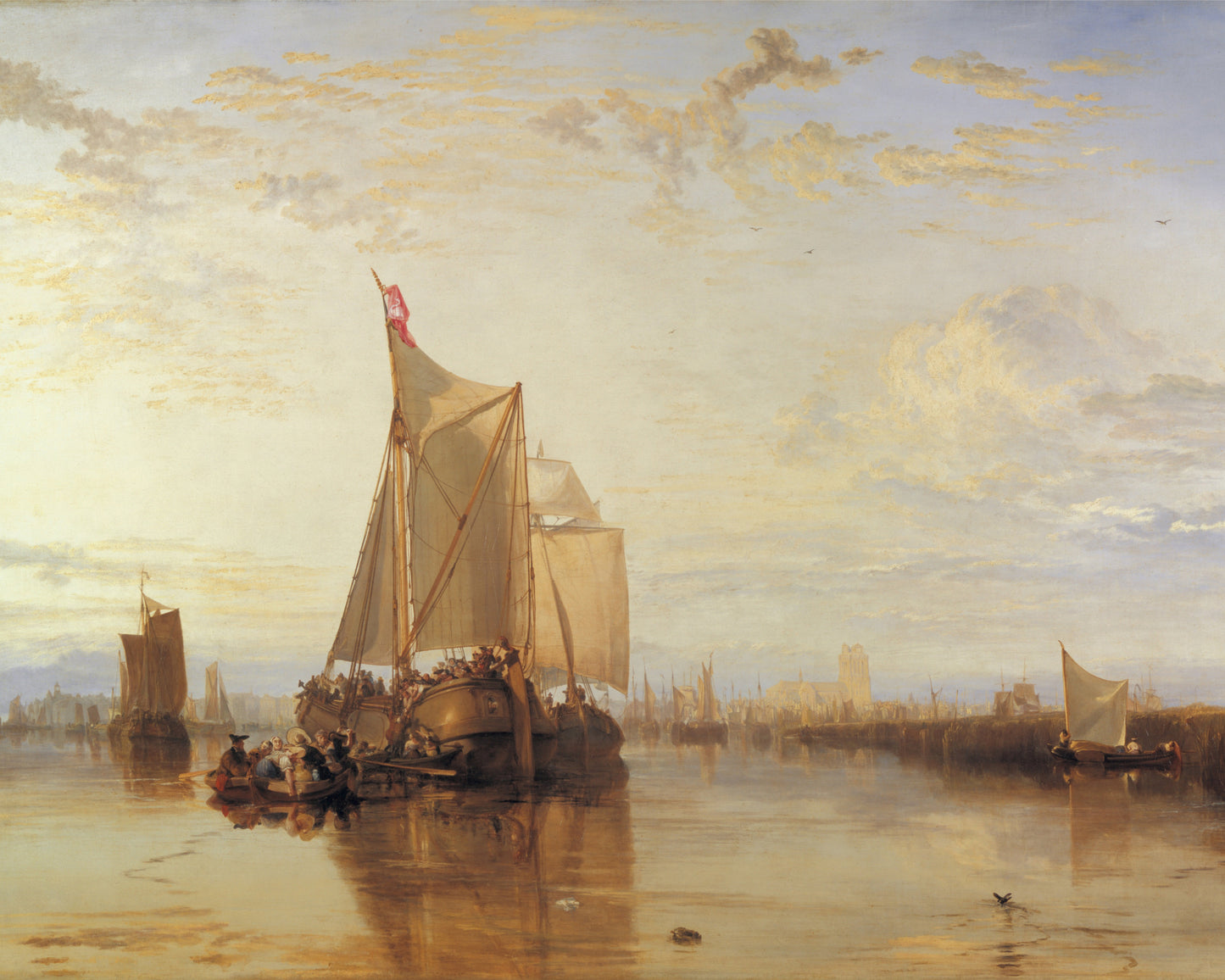 The Dort Packet-Boat from Rotterdam Becalmed
